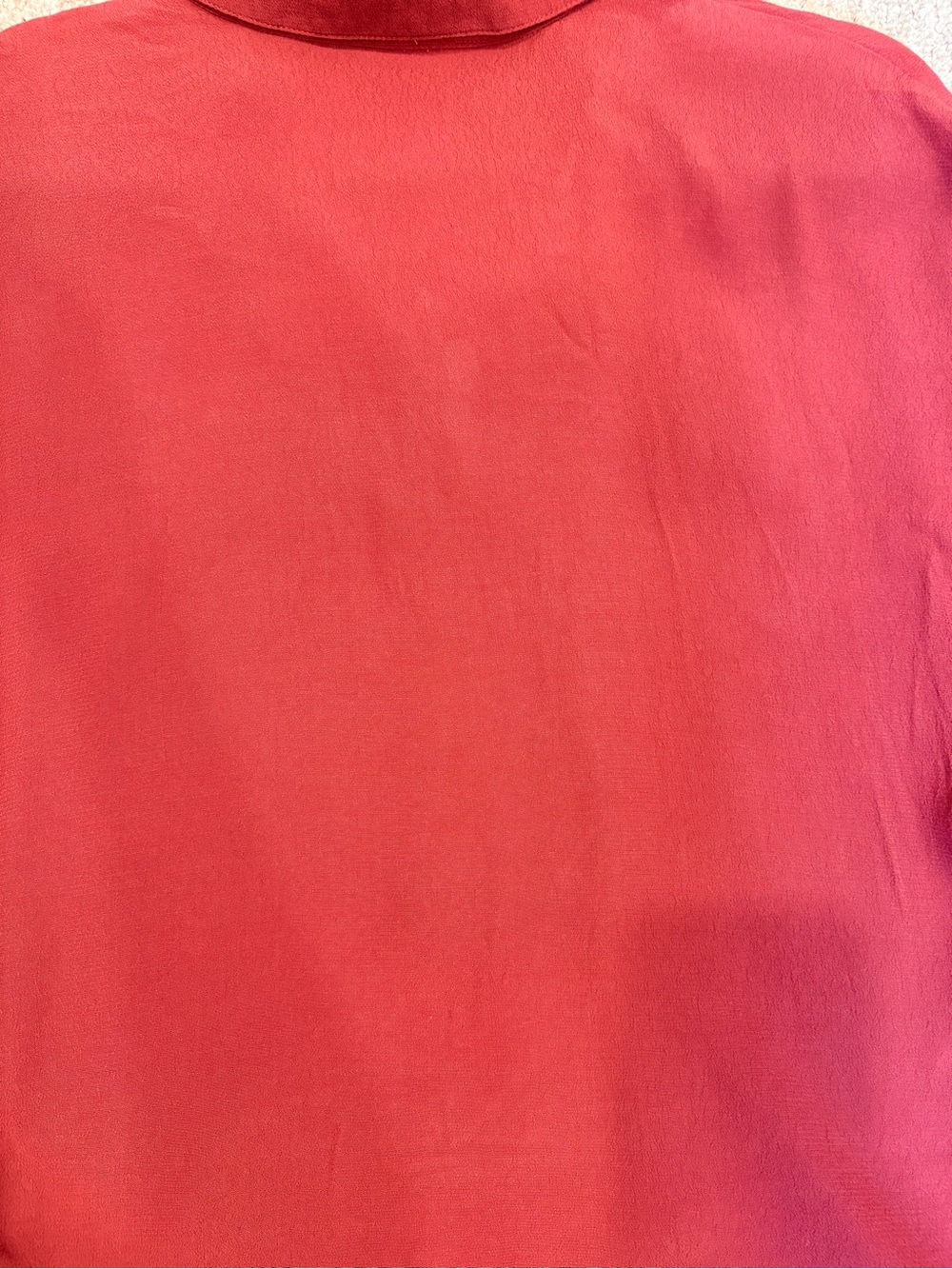 Aritzia Rust Red Button-Down Short Sleeve Shirt - Picture 7 of 7